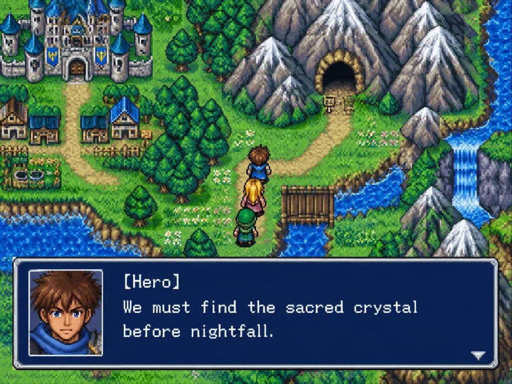 16-Bit Retro RPG Dialogue Screen