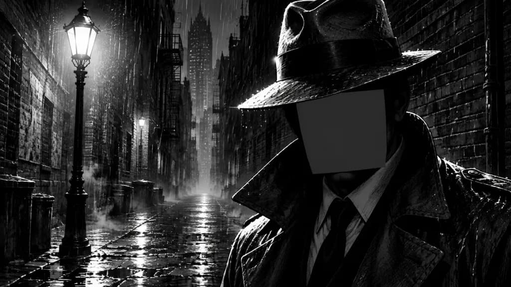 Noir Detective Comic Alley Portrait