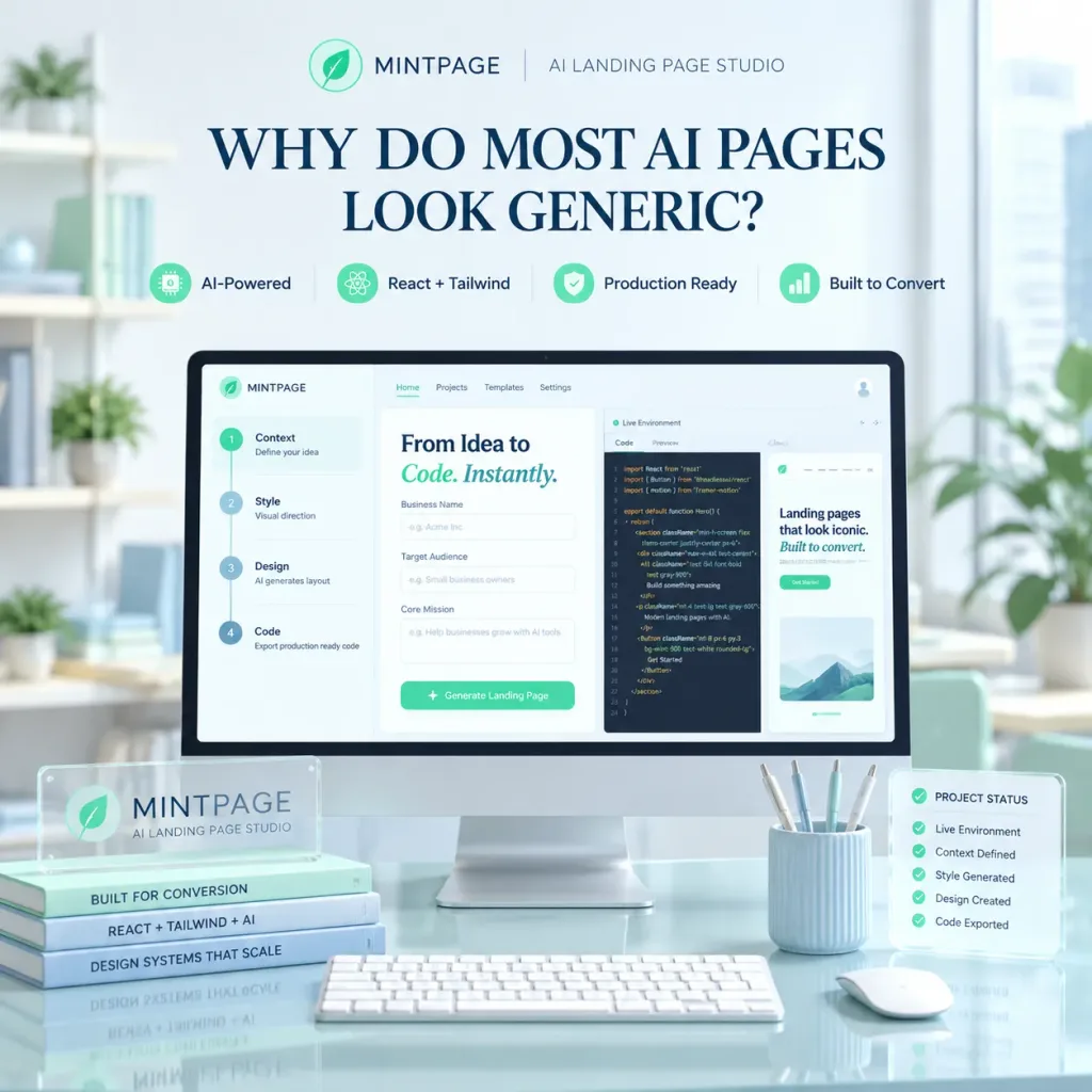 SaaS AI Landing-Page Hero Mockup