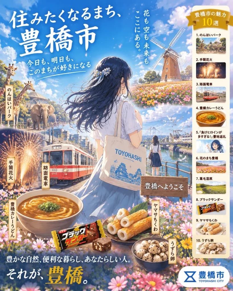 Japanese Anime Municipal Tourism Poster