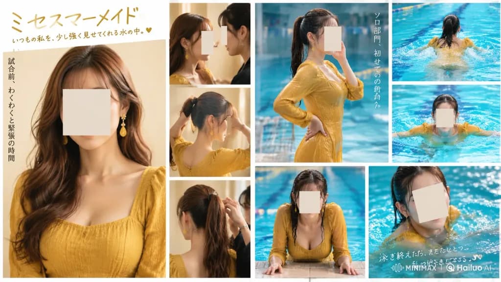 Japanese Editorial Swimming Magazine Spread