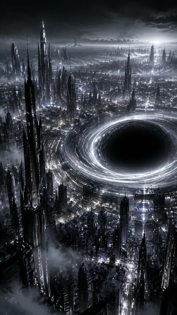 Futuristic Megacity Artificial Singularity