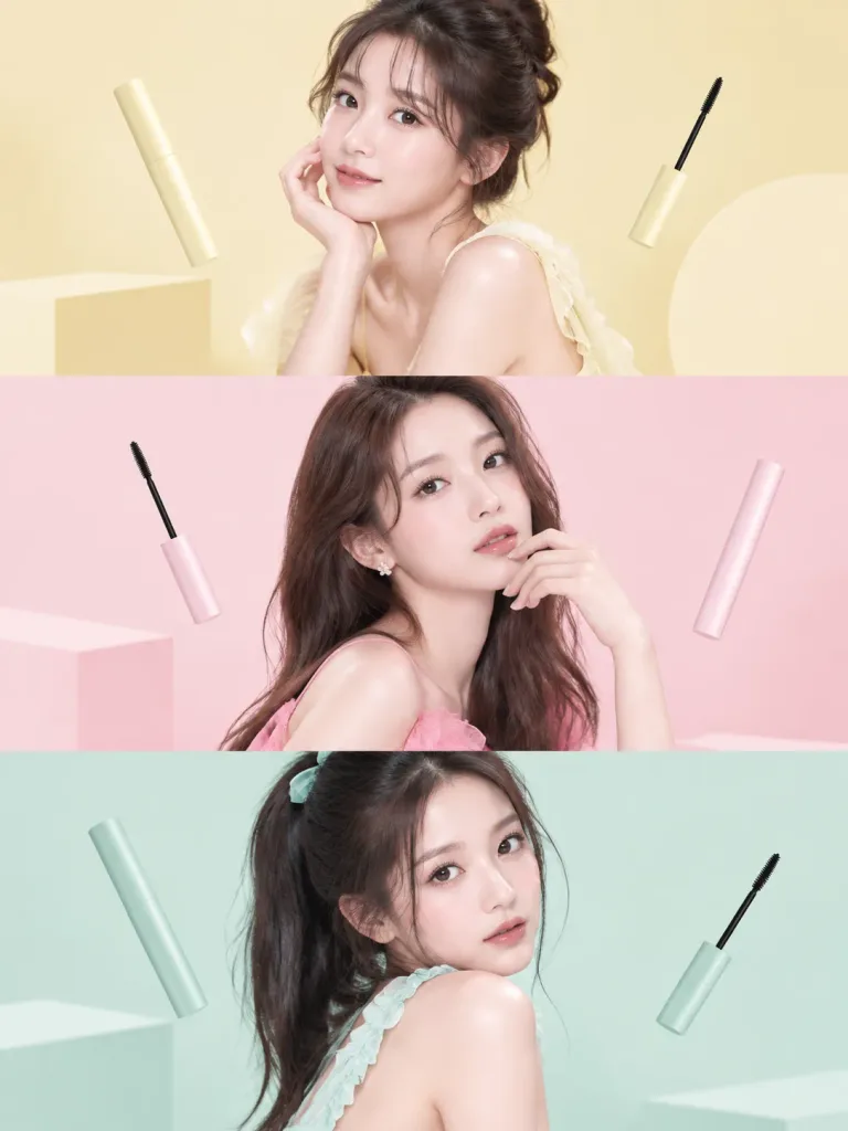 Pastel Japanese Beauty Editorial Collage