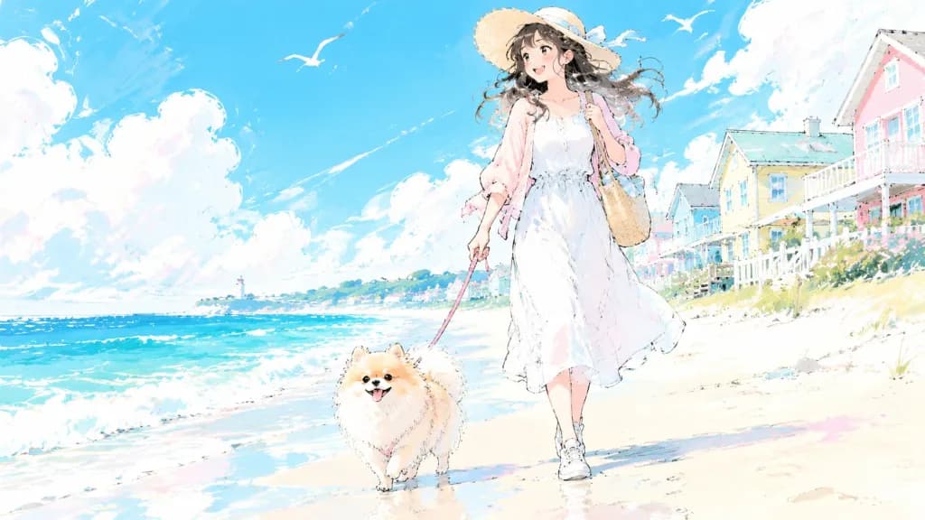 Seaside Sketch Anime Walk