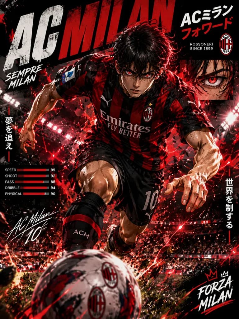 Anime Football Legend Sports Poster