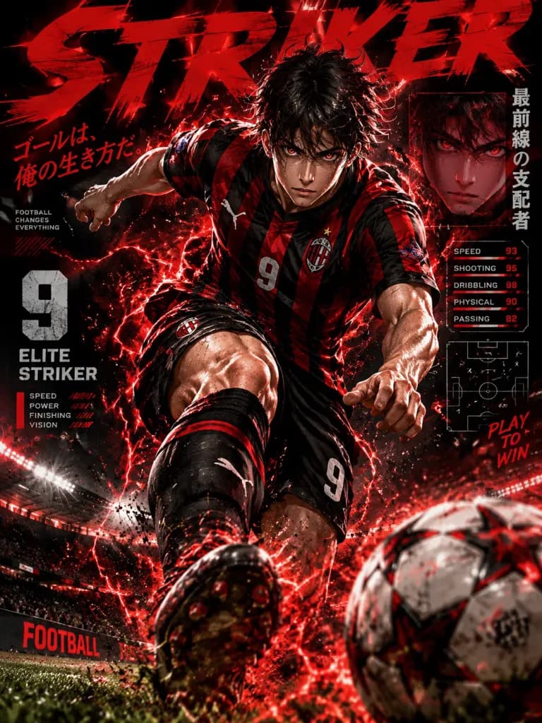 Anime Football Champion Collector Poster