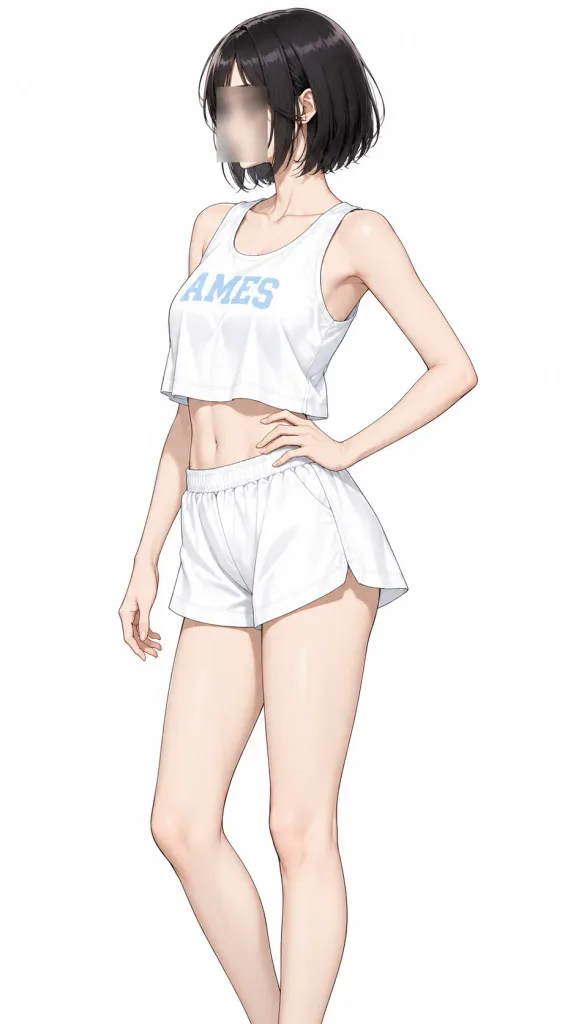 Anime Girl in Summer Athletic Wear