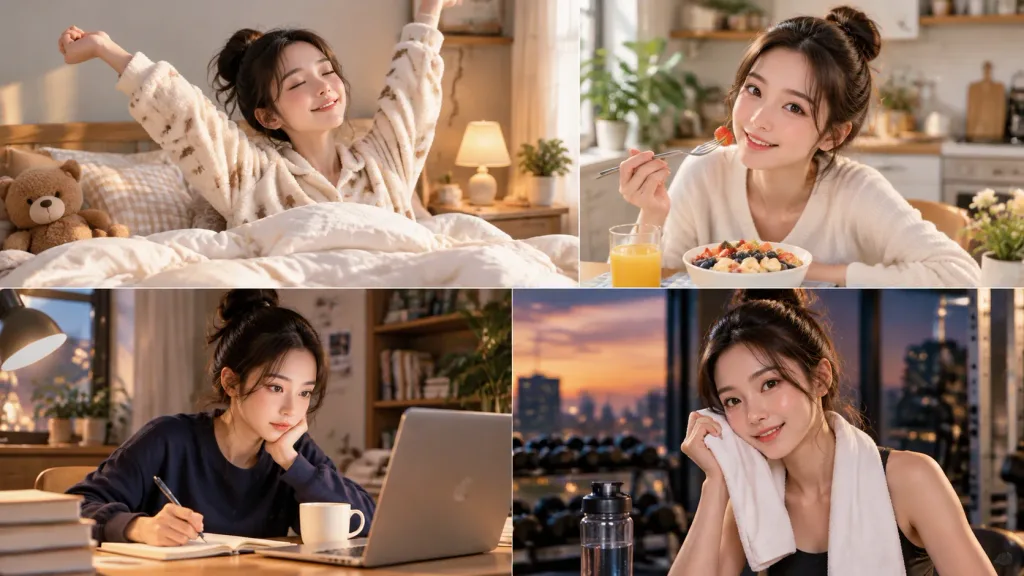 Four Scenes of Character Daily Routine