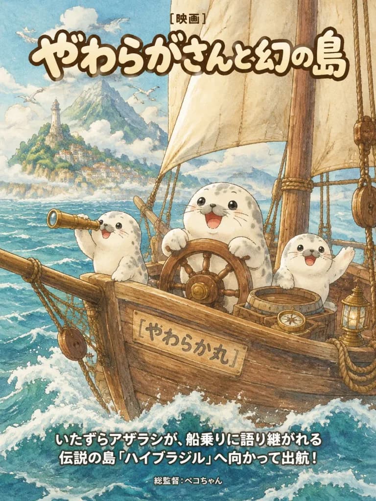 Affiche d'Aventure Maritime de Bébés Phoques