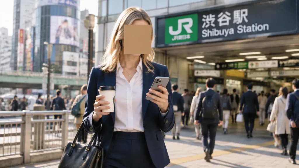 시부야역 앞 익명의 출근자