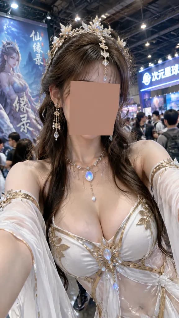 Scatto Smartphone di Cosplayer Censurata in Fiera