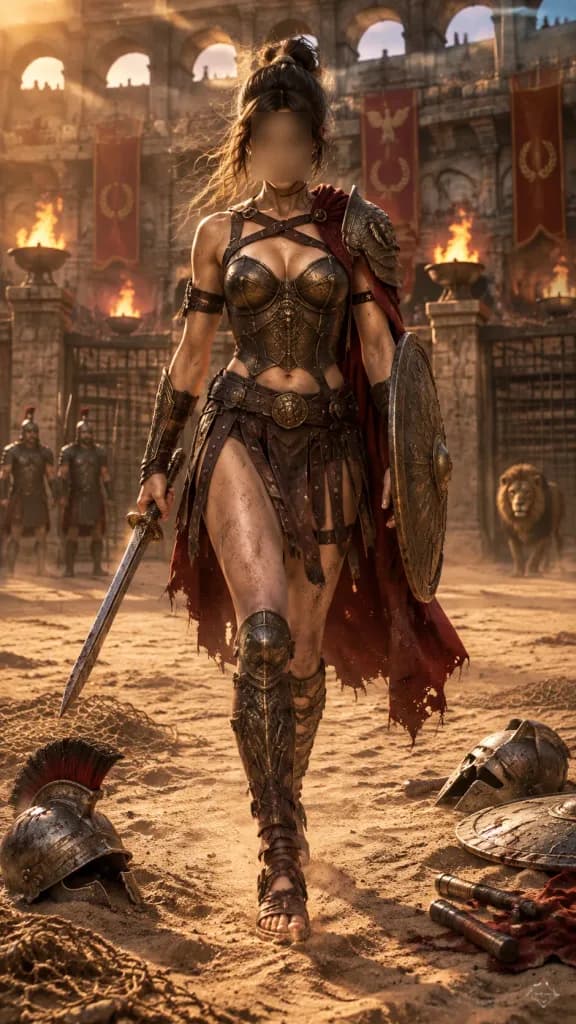 Gladiator Warrior in Roman Arena