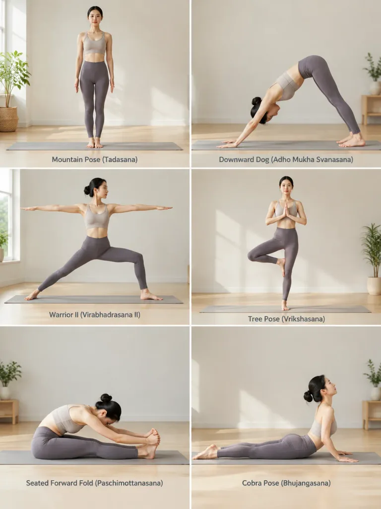Yoga Pose Sequence Grid Guide