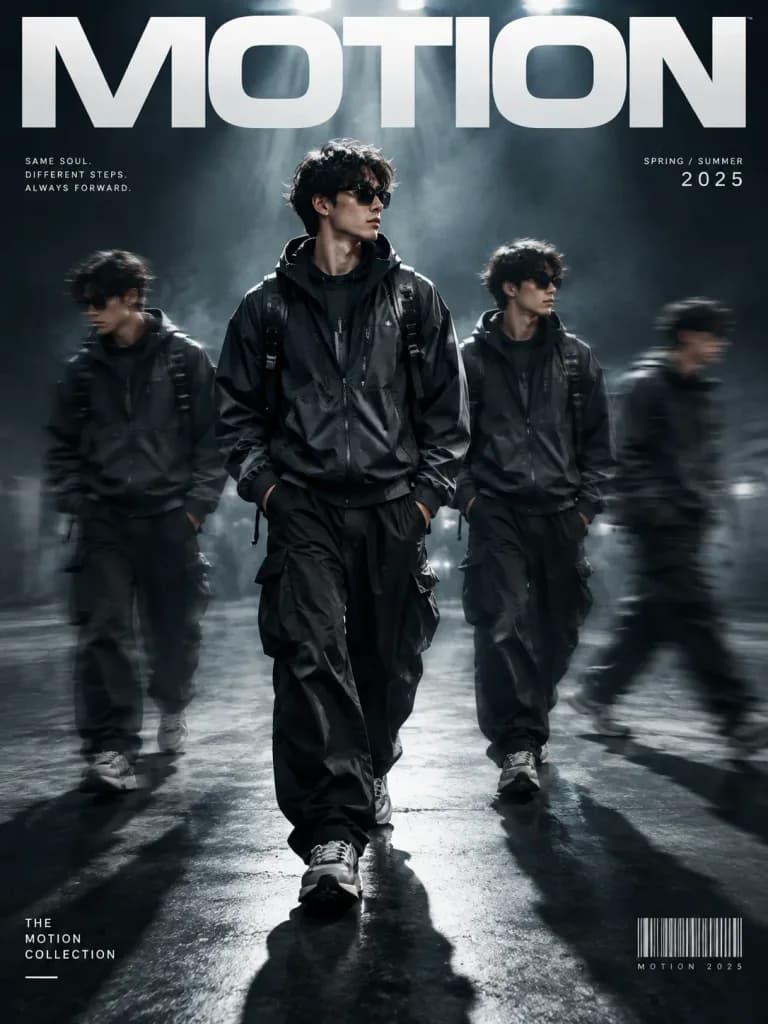 Streetwear Motion Clone Editorial Poster