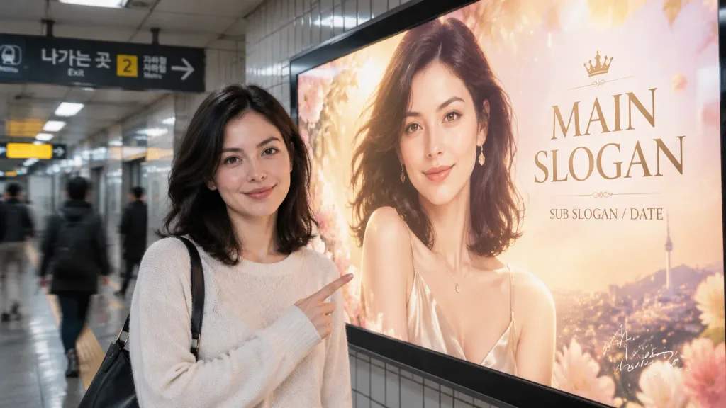 Seoul Subway Idol Billboard Portrait