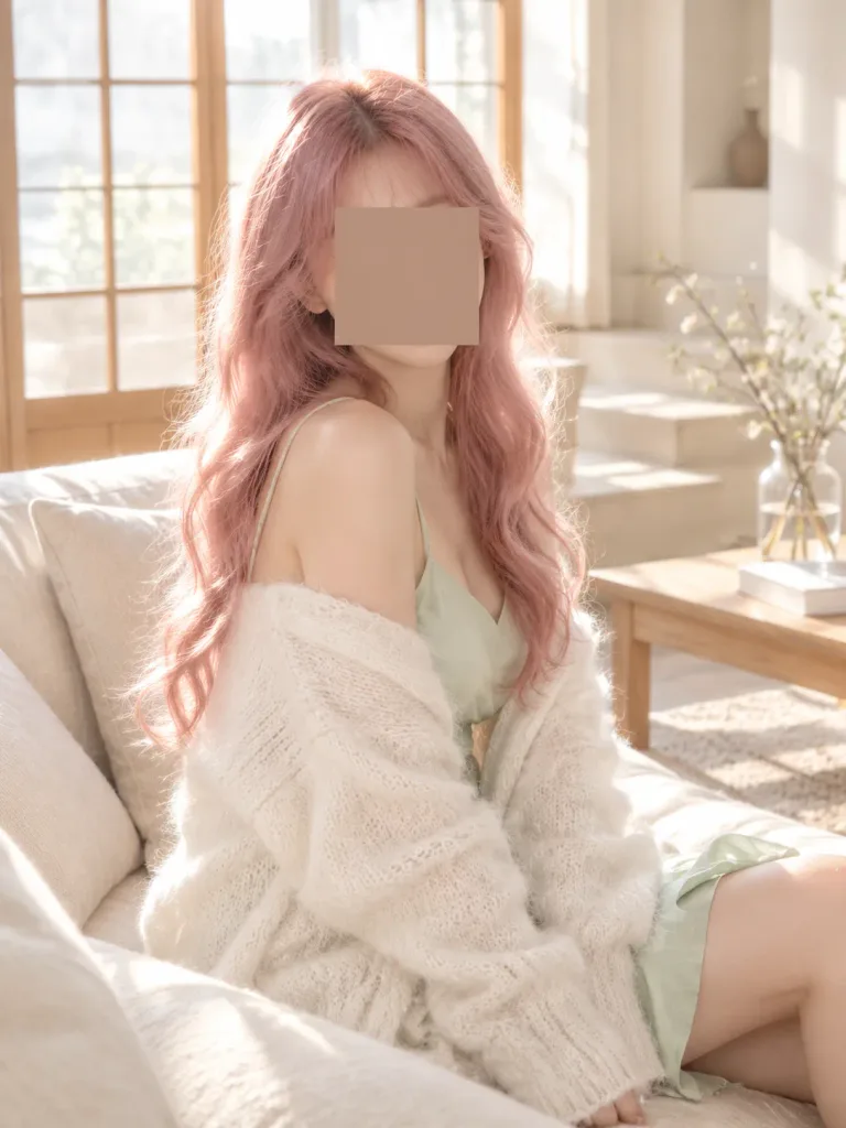 미니멀 아침 파스텔 라이프스타일 인물 사진