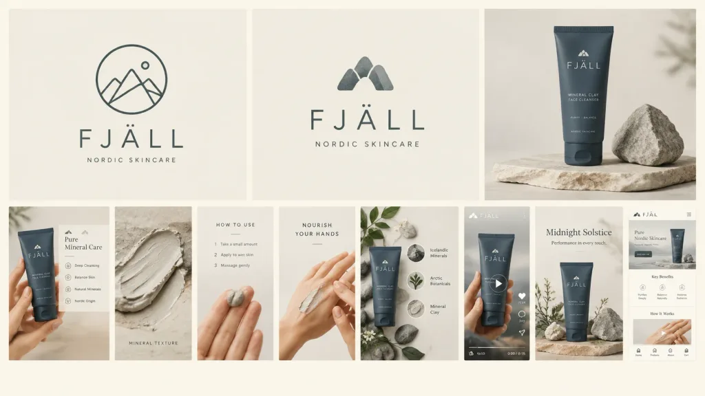 Nordic Skincare Brand Identity Mood Board