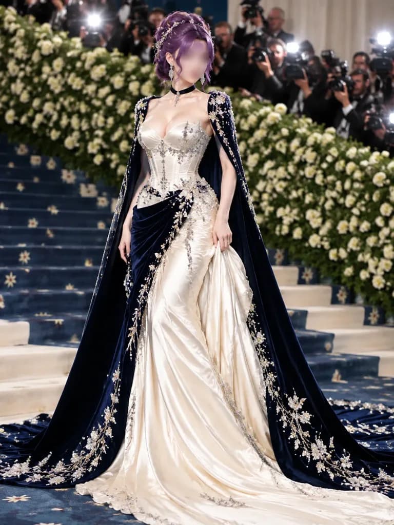 Couture Gala Staircase Fashion Portrait