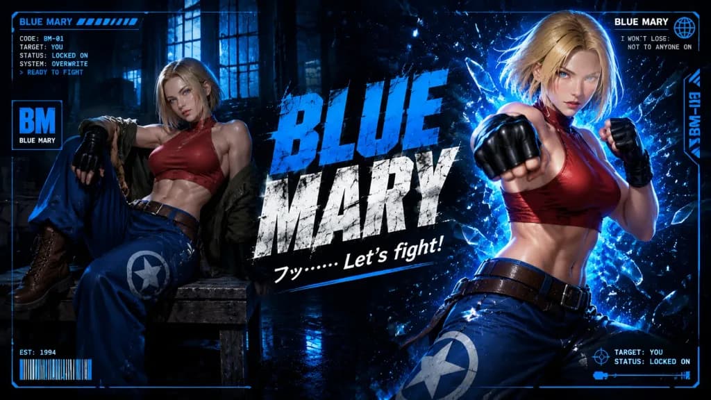 Arcade Fighting Game Character Splash Poster