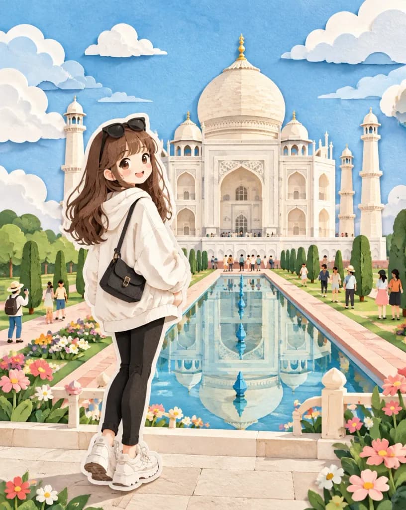 立體剪紙微縮模型旅行明信片