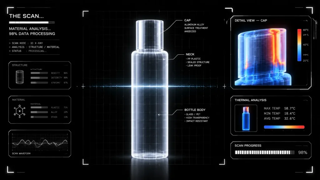 Futuristic Laboratory Product Scan UI