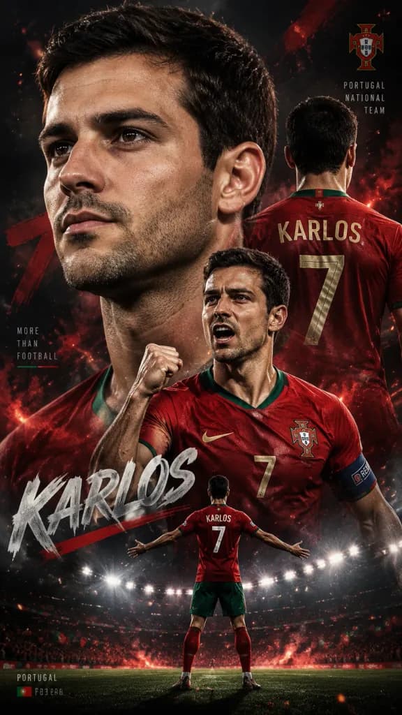 Cinematic Football Player Collage Poster