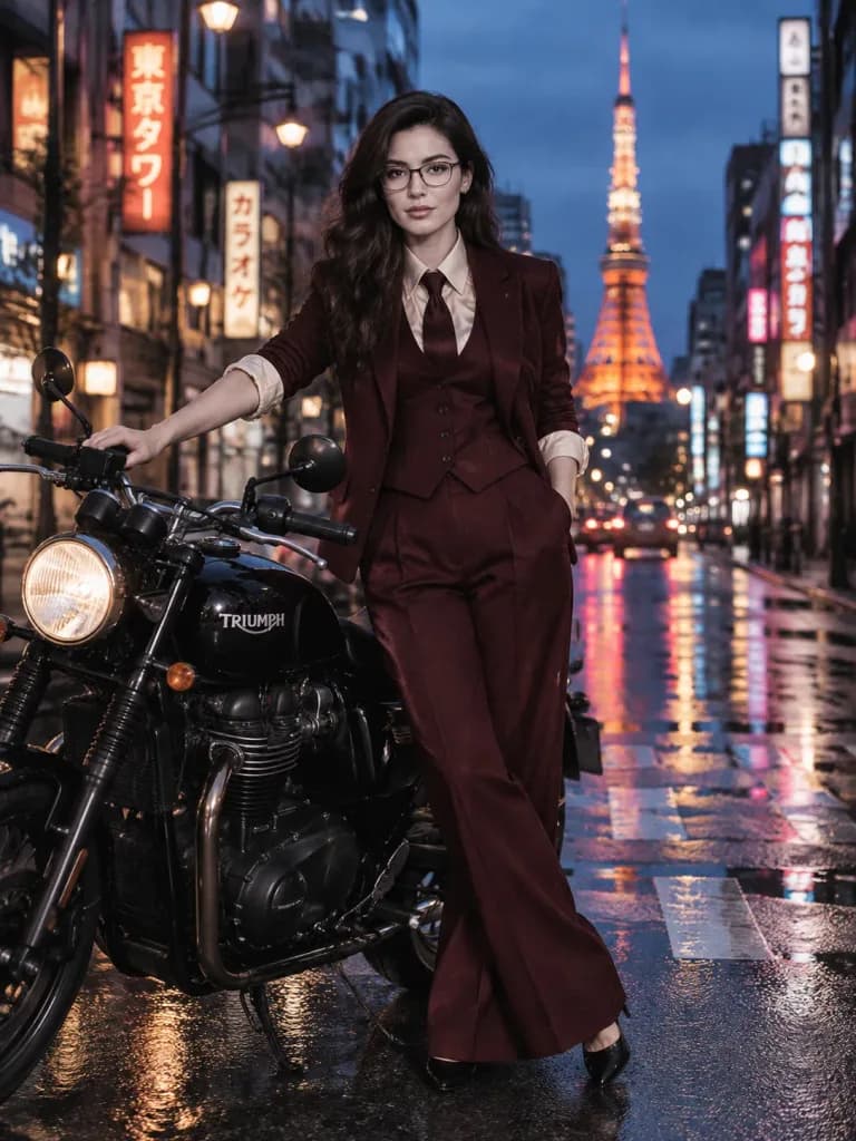 Tokyo Blue Hour Motorcycle Editorial