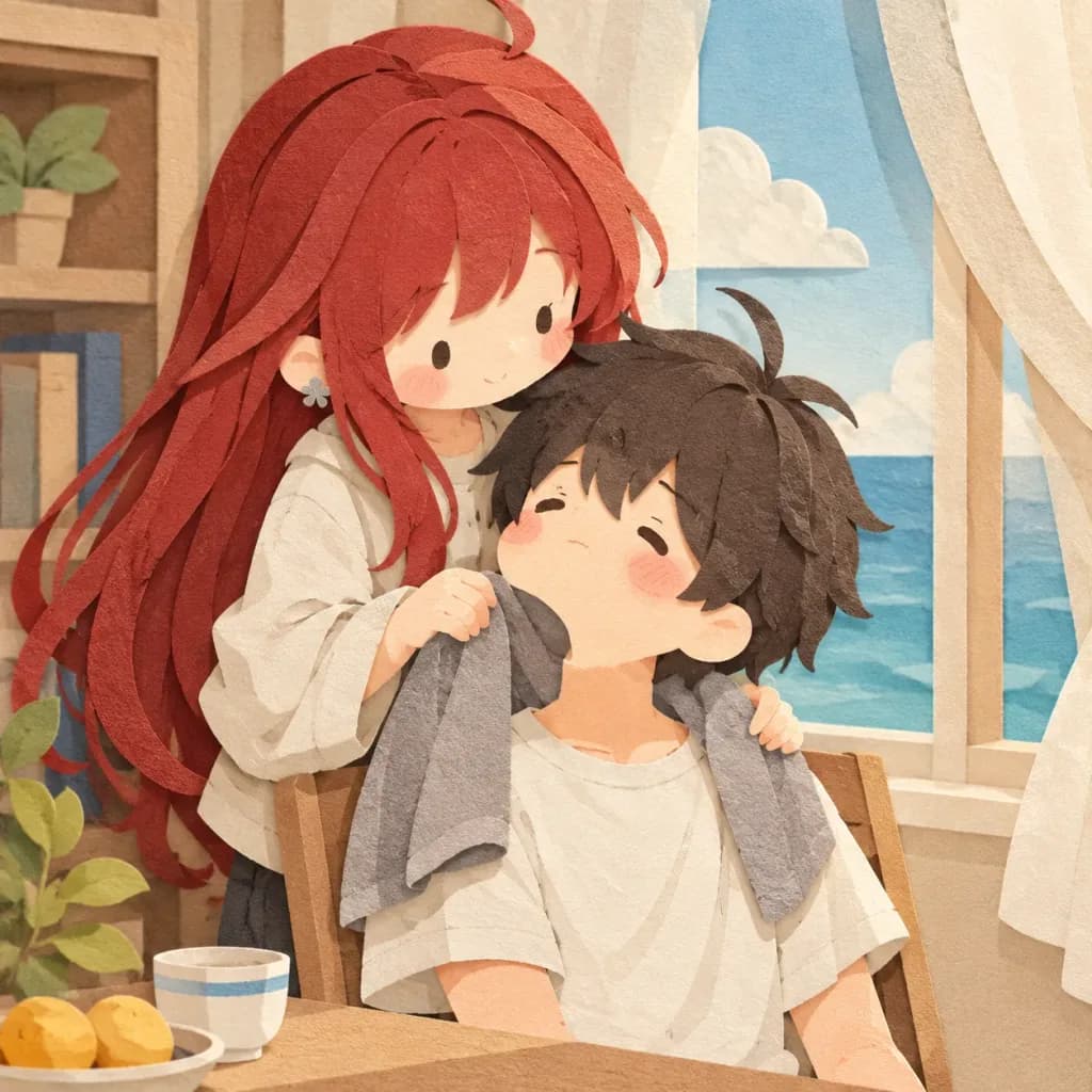 페이퍼커팅 레이어 디오라마 일러스트