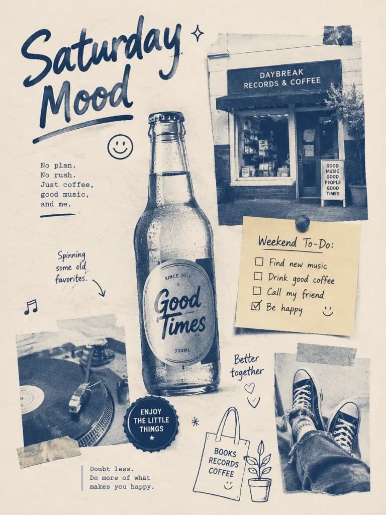 Editorial Magazine Collage Brand Identity