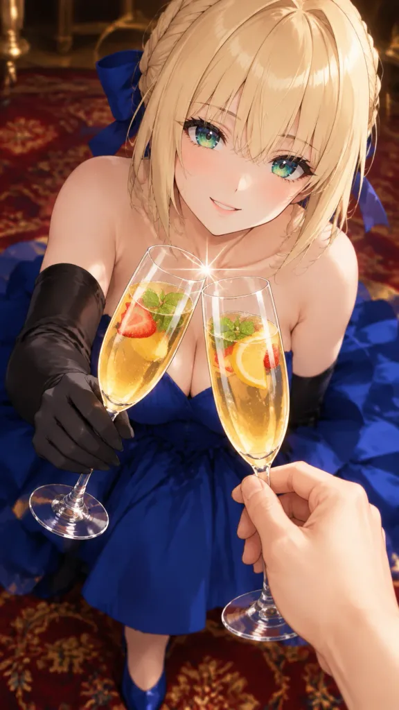 First-Person Anime Champagne Toast