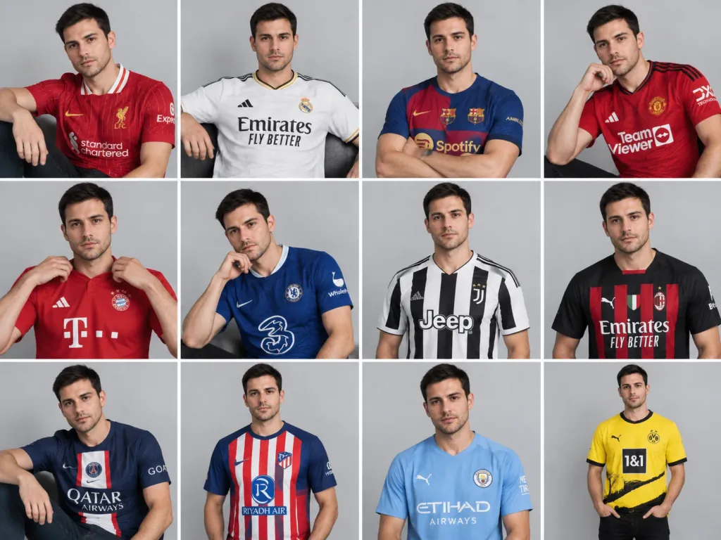 サッカーユニフォーム グリッドポートレート