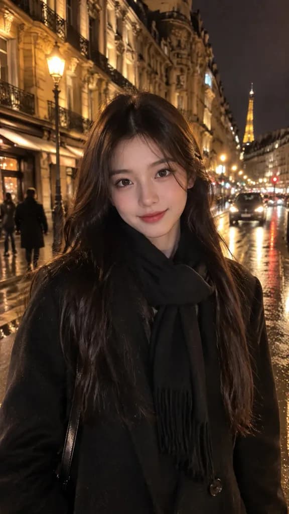 Night Street Portrait in European City