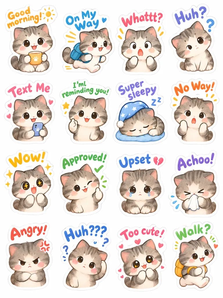 Custom Chibi Expression Sticker Pack