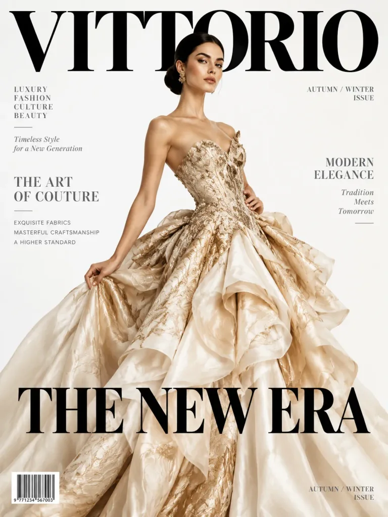 Haute Couture Editorial Magazine Cover
