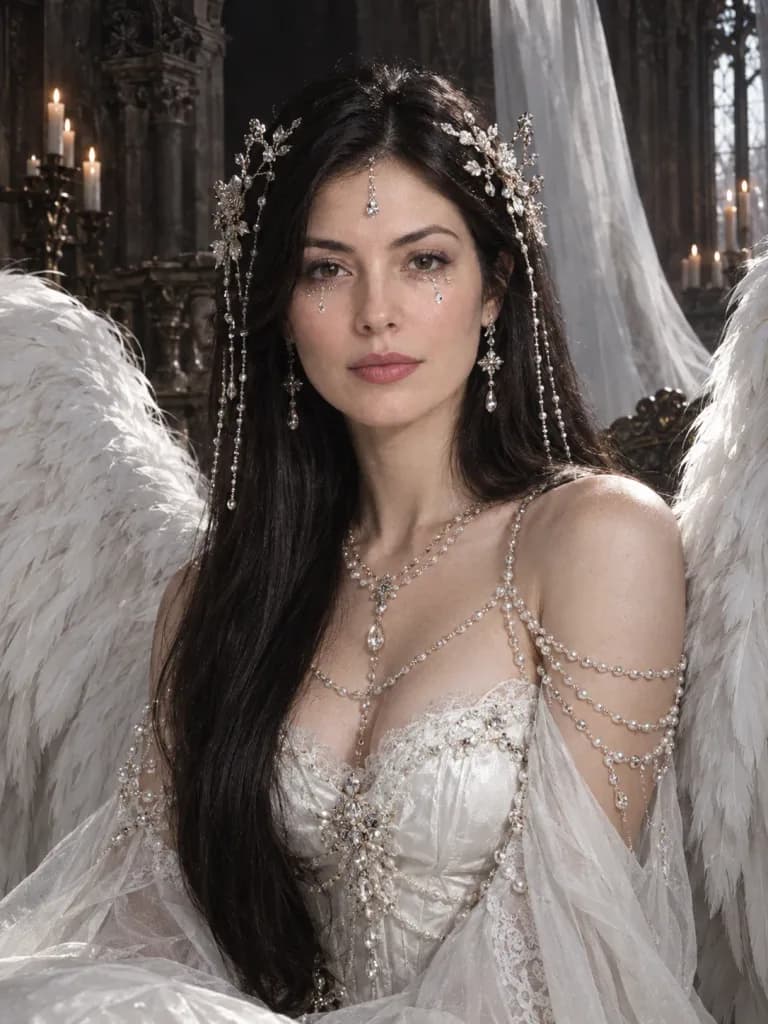 Gothic Castle Angel Studio Portrait