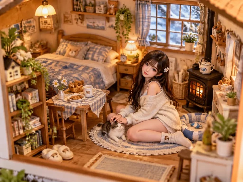 Miniature Diorama Character Living Space
