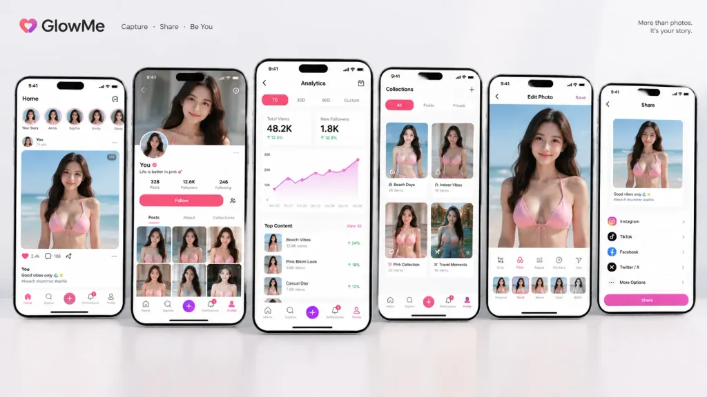 Mobile App UI Showcase Presentation
