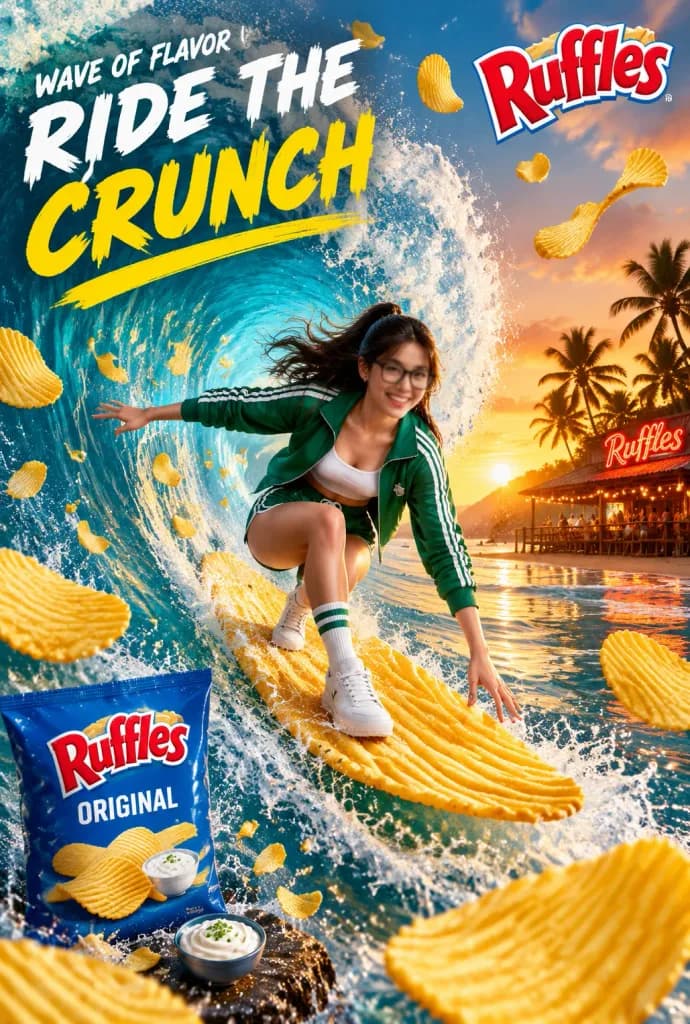 Wave of Flavor Potato Chip Surf Ad