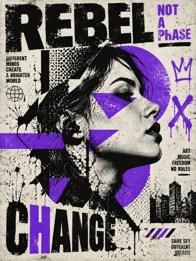 Swiss Punk Neo-Dada Editorial Poster