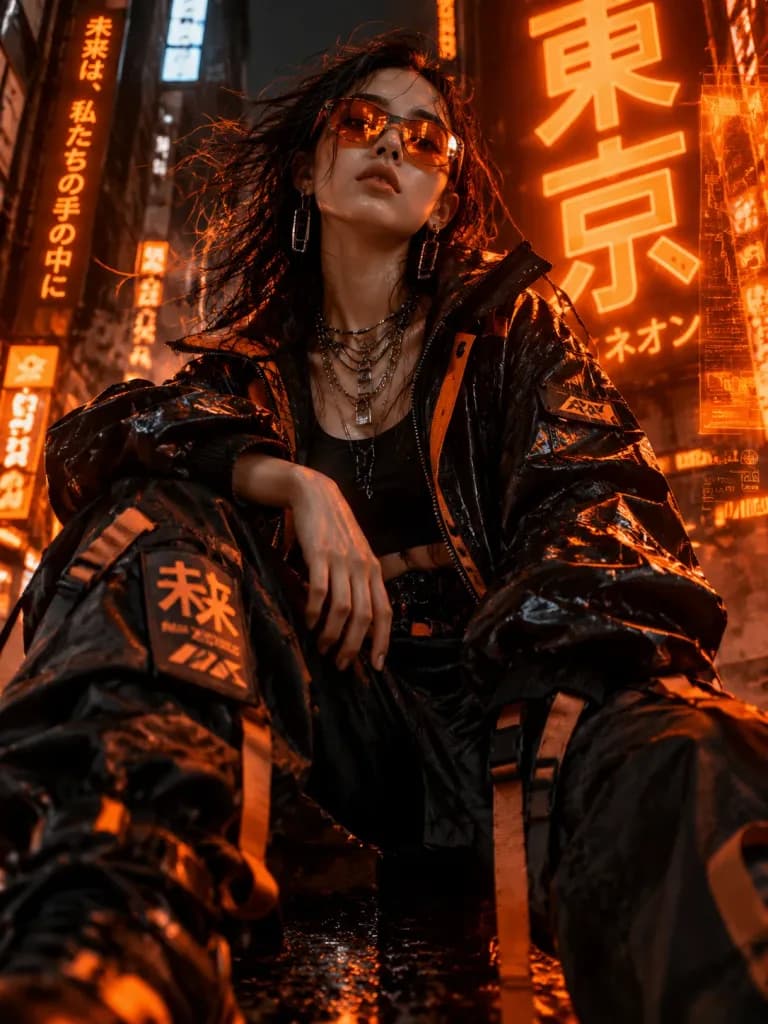サイバーパンク東京ストリートポートレート