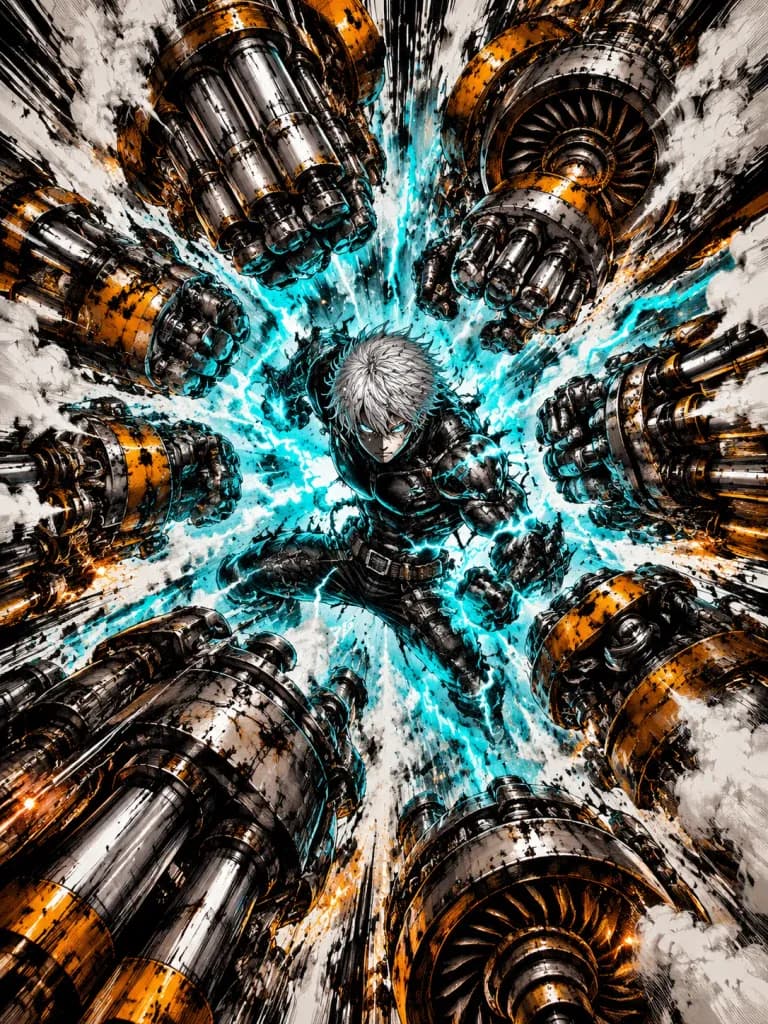 Dynamic Mecha Fist Manga Poster