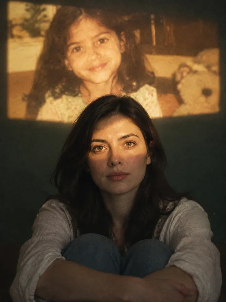 Vintage Childhood Projection Portrait