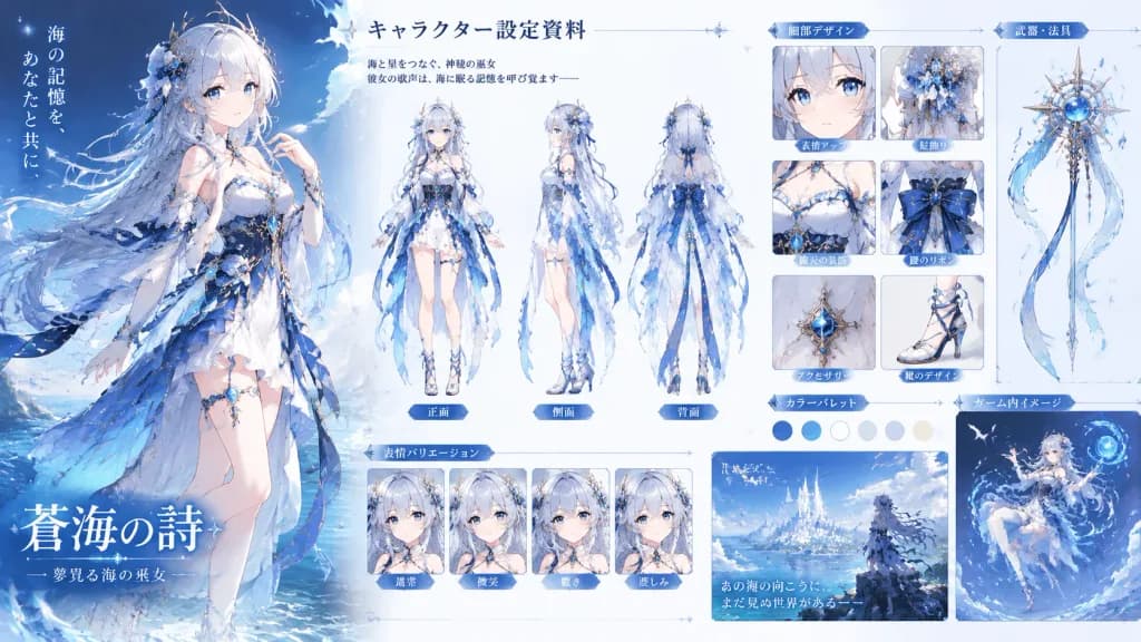 Fantasy Anime RPG Character Design Board