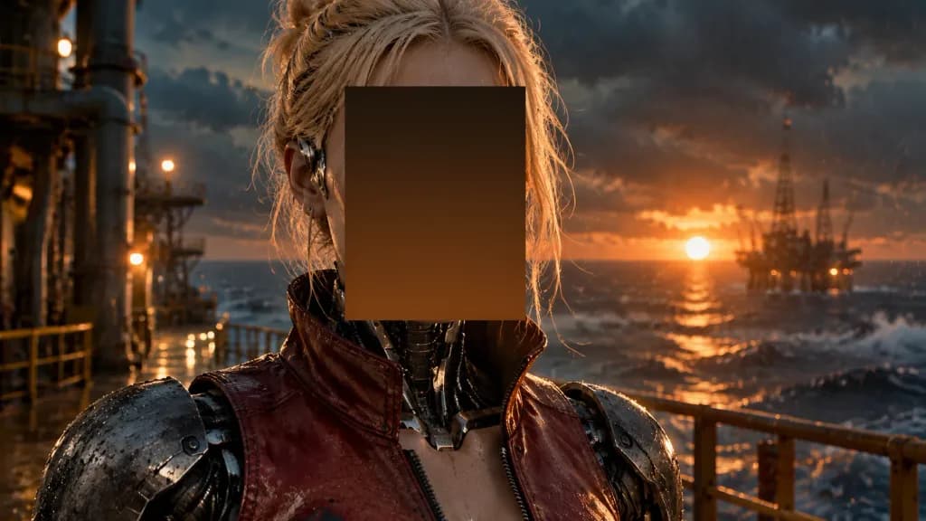 Censored Cyborg on Offshore Rig