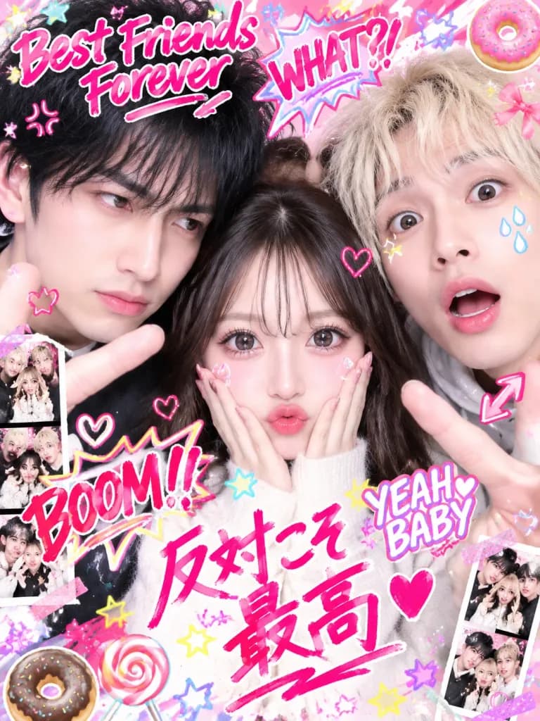 Japanese Purikura Photo Booth Selfie