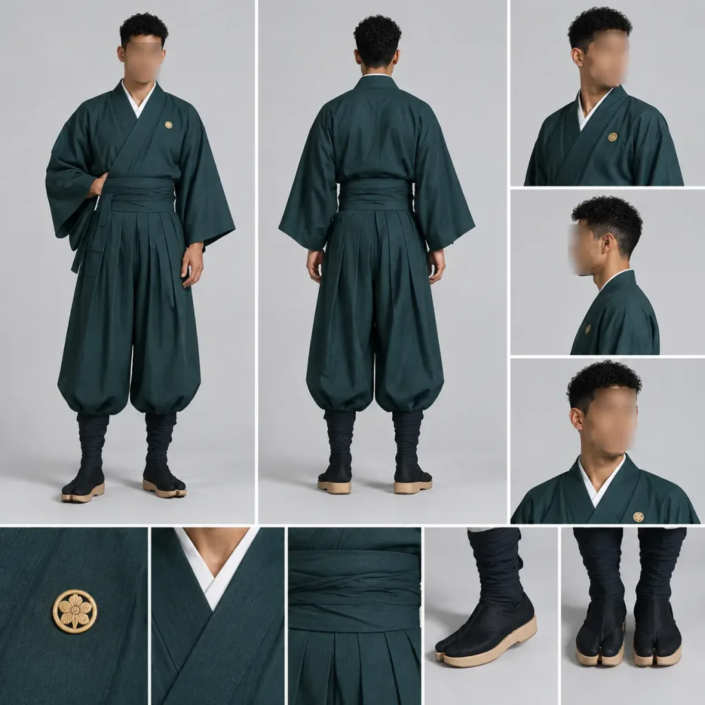 現代武士服飾角色設定圖