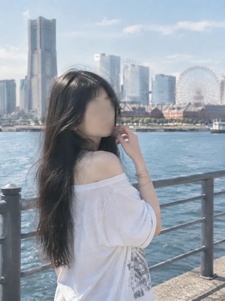 Yokohama Waterfront Candid Film Portrait