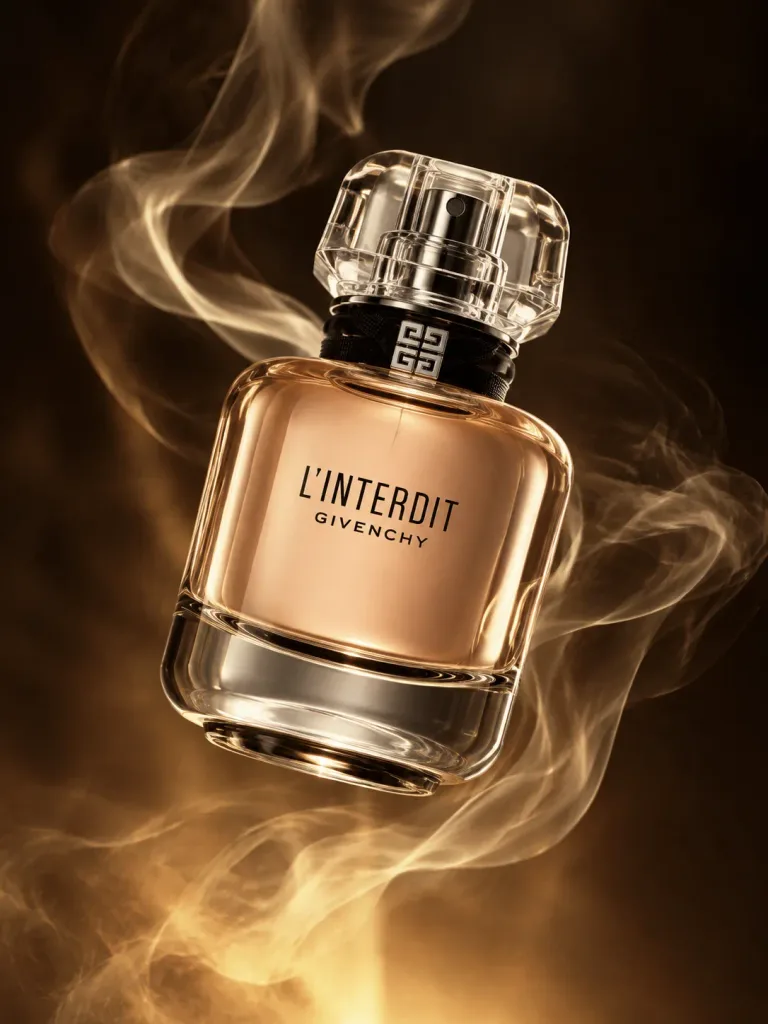 Floating Luxury Perfume Bottle in Smoke
