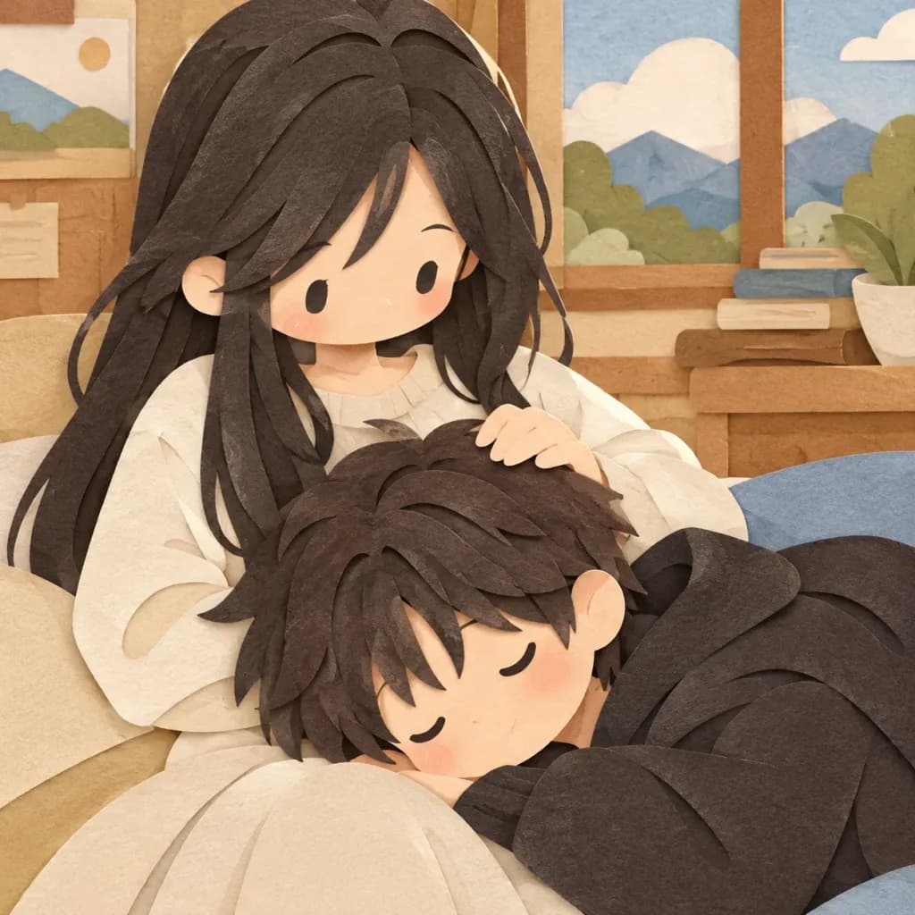 ペーパークラフト層状ジオラマイラスト
