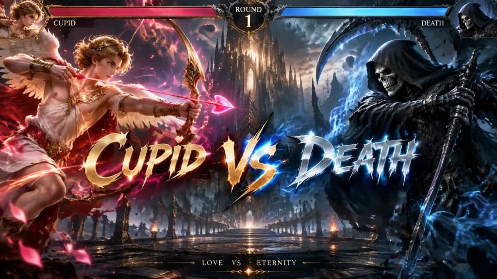 神話対戦格闘ゲームVS画面